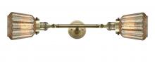 Innovation Lighting 208L-AB-G146-LED - Chatham - 2 Light - 7 inch - Antique Brass - Adjustable Bath Vanity Light