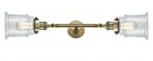 Innovation Lighting 208L-AB-G182-LED - Canton - 2 Light - 6 inch - Antique Brass - Adjustable Bath Vanity Light