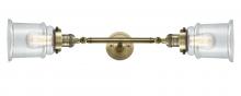 Innovations Lighting 208L-AB-G182 - Canton - 2 Light - 6 inch - Antique Brass - Bath Vanity Light