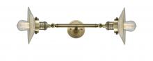 Innovation Lighting 208L-AB-G2-LED - Halophane - 2 Light - 9 inch - Antique Brass - Adjustable Bath Vanity Light