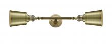 Innovation Lighting 208L-AB-M9-AB-LED - Addison - 2 Light - 5 inch - Antique Brass - Adjustable Bath Vanity Light