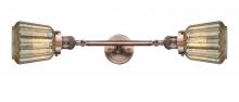 Innovation Lighting 208L-AC-G146-LED - Chatham - 2 Light - 7 inch - Antique Copper - Adjustable Bath Vanity Light