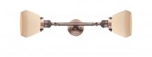 Innovation Lighting 208L-AC-G171 - Fulton - 2 Light - 7 inch - Antique Copper - Adjustable Bath Vanity Light
