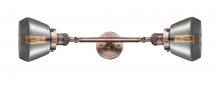 Innovation Lighting 208L-AC-G173-LED - Fulton - 2 Light - 7 inch - Antique Copper - Adjustable Bath Vanity Light