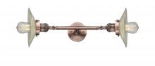 Innovation Lighting 208L-AC-G2-LED - Halophane - 2 Light - 9 inch - Antique Copper - Adjustable Bath Vanity Light