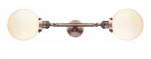 Innovation Lighting 208L-AC-G201-8-LED - Beacon - 2 Light - 8 inch - Antique Copper - Adjustable Bath Vanity Light