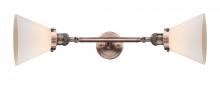 Innovation Lighting 208L-AC-G41-LED - Cone - 2 Light - 8 inch - Antique Copper - Adjustable Bath Vanity Light