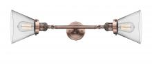 Innovation Lighting 208L-AC-G42 - Cone - 2 Light - 8 inch - Antique Copper - Adjustable Bath Vanity Light