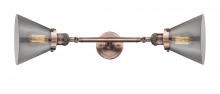 Innovation Lighting 208L-AC-G43-LED - Cone - 2 Light - 8 inch - Antique Copper - Adjustable Bath Vanity Light