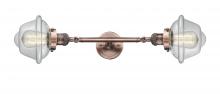 Innovation Lighting 208L-AC-G532-LED - Oxford - 2 Light - 8 inch - Antique Copper - Adjustable Bath Vanity Light