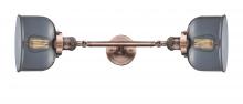 Innovation Lighting 208L-AC-G73-LED - Bell - 2 Light - 8 inch - Antique Copper - Adjustable Bath Vanity Light
