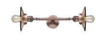 Innovation Lighting 208L-AC-M3-LED - Railroad - 2 Light - 8 inch - Antique Copper - Adjustable Bath Vanity Light