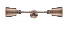 Innovation Lighting 208L-AC-M9-AC-LED - Addison - 2 Light - 5 inch - Antique Copper - Adjustable Bath Vanity Light