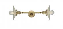 Innovation Lighting 208L-BB-G2-LED - Halophane - 2 Light - 9 inch - Brushed Brass - Adjustable Bath Vanity Light