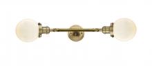 Innovation Lighting 208L-BB-G201-6-LED - Beacon - 2 Light - 6 inch - Brushed Brass - Adjustable Bath Vanity Light