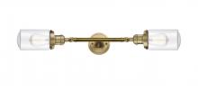 Innovation Lighting 208L-BB-G312-LED - Dover - 2 Light - 5 inch - Brushed Brass - Adjustable Bath Vanity Light