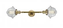 Innovation Lighting 208L-BB-G532-LED - Oxford - 2 Light - 8 inch - Brushed Brass - Adjustable Bath Vanity Light