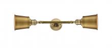 Innovation Lighting 208L-BB-M9-BB-LED - Addison - 2 Light - 5 inch - Brushed Brass - Adjustable Bath Vanity Light