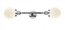 Innovation Lighting 208L-PC-G201-6 - Beacon - 2 Light - 6 inch - Polished Chrome - Adjustable Bath Vanity Light