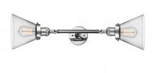 Innovation Lighting 208L-PC-G42 - Cone - 2 Light - 8 inch - Polished Chrome - Adjustable Bath Vanity Light