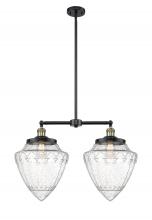 Innovations Lighting 209-BAB-G664-12-LED - Bullet - 2 Light - 24 inch - Black Antique Brass - Stem Hung - Island Light