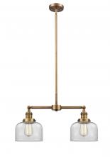 Innovations Lighting 209-BB-G72 - Bell - 2 Light - 21 inch - Brushed Brass - Stem Hung - Island Light