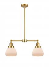 Innovations Lighting 209-SG-G171-LED - Fulton - 2 Light - 21 inch - Satin Gold - Stem Hung - Island Light