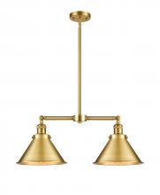 Innovation Lighting 209-SG-M10-SG-LED - Briarcliff - 2 Light - 21 inch - Satin Gold - Stem Hung - Adjustable Island Light