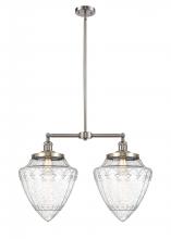 Innovation Lighting 209-SN-G664-12-LED - Bullet - 2 Light - 24 inch - Brushed Satin Nickel - Stem Hung - Adjustable Island Light