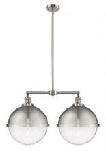 Innovation Lighting 209-SN-HFS-124-SN-LED - Hampden - 2 Light - 18 inch - Brushed Satin Nickel - Stem Hung - Adjustable Island Light