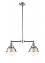 Innovation Lighting 209-SN-HFS-61-SN-LED - Hampden - 2 Light - 18 inch - Brushed Satin Nickel - Stem Hung - Adjustable Island Light