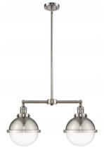 Innovation Lighting 209-SN-HFS-82-SN-LED - Hampden - 2 Light - 18 inch - Brushed Satin Nickel - Stem Hung - Adjustable Island Light