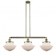 Innovation Lighting 213-AB-G541 - Oxford - 3 Light - 42 inch - Antique Brass - Stem Hung - Adjustable Island Light