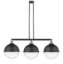 Innovation Lighting 213-BAB-HFS-124-BK - Hampden - 3 Light - 45 inch - Black Antique Brass - Stem Hung - Adjustable Island Light