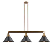 Innovation Lighting 213-BB-M10-BK-LED - Briarcliff - 3 Light - 43 inch - Brushed Brass - Stem Hung - Adjustable Island Light
