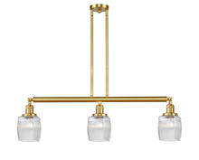 Innovation Lighting 213-SG-G302-LED - Colton - 3 Light - 38 inch - Satin Gold - Stem Hung - Adjustable Island Light