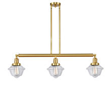 Innovations Lighting 213-SG-G532-LED - Oxford - 3 Light - 40 inch - Satin Gold - Stem Hung - Island Light