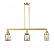 Innovation Lighting 213-SG-G58-LED - Bell - 3 Light - 38 inch - Satin Gold - Stem Hung - Adjustable Island Light