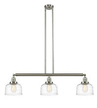 Innovations Lighting 213-SN-G713-LED - Bell - 3 Light - 41 inch - Brushed Satin Nickel - Stem Hung - Island Light