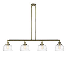 Innovation Lighting 214-AB-G713-LED - Bell - 4 Light - 53 inch - Antique Brass - Stem Hung - Adjustable Island Light