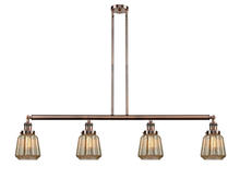 Innovation Lighting 214-AC-G146-LED - Chatham - 4 Light - 51 inch - Antique Copper - Stem Hung - Island Light
