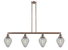 Innovation Lighting 214-AC-G165 - Geneseo - 4 Light - 52 inch - Antique Copper - Stem Hung - Island Light