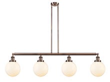 Innovation Lighting 214-AC-G201-8 - Beacon - 4 Light - 53 inch - Antique Copper - Stem Hung - Island Light