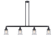 Innovation Lighting 214-BK-G184S-LED - Canton - 4 Light - 51 inch - Matte Black - Stem Hung - Island Light