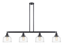 Innovation Lighting 214-BK-G713-LED - Bell - 4 Light - 53 inch - Matte Black - Stem Hung - Island Light