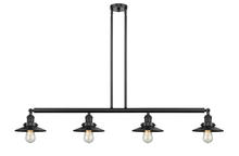 Innovation Lighting 214-BK-M6 - Railroad - 4 Light - 53 inch - Matte Black - Stem Hung - Island Light