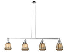 Innovation Lighting 214-PC-G146-LED - Chatham - 4 Light - 51 inch - Polished Chrome - Stem Hung - Adjustable Island Light
