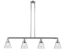 Innovation Lighting 214-PC-G64-LED - Cone - 4 Light - 51 inch - Polished Chrome - Stem Hung - Adjustable Island Light