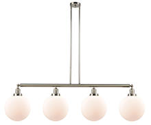 Innovation Lighting 214-PN-G201-10 - Beacon - 4 Light - 54 inch - Polished Nickel - Stem Hung - Adjustable Island Light