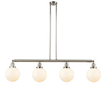 Innovation Lighting 214-PN-G201-8 - Beacon - 4 Light - 53 inch - Polished Nickel - Stem Hung - Adjustable Island Light